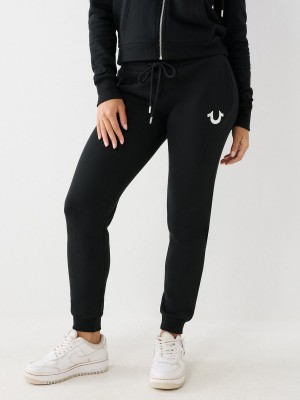 WASHED BIG T LOW RISE FLARE JOGGER